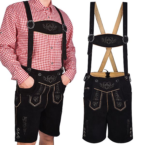 Trachtify Trachtenlederhose kurze Trachtenhose Herren Antik günstig online kaufen