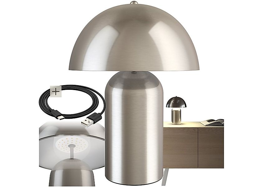 tectake Schreibtischlampe Akku-Tischlampe, Kleine Retro-Tischleuchte im ang günstig online kaufen