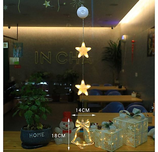 PRIISF Beleuchtetes Fensterbild LED Fenster Beleuchtung Lichter Saugnapf Na günstig online kaufen