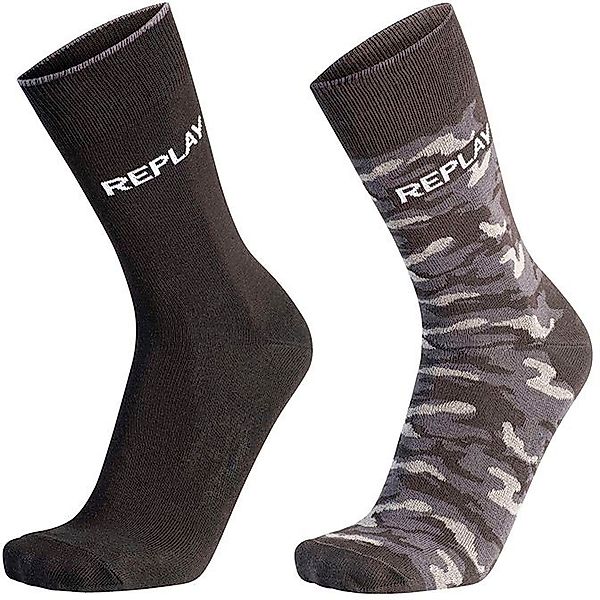 Replay Socken "Leg Logo & Camouflage 2Pcs Banderole", (Packung, er-), mit L günstig online kaufen