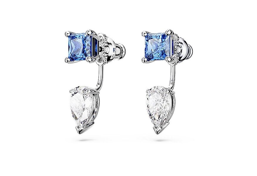 Swarovski Paar Ohrstecker Mesmera earring jackets Mixed cuts, Blue, Rhodium günstig online kaufen