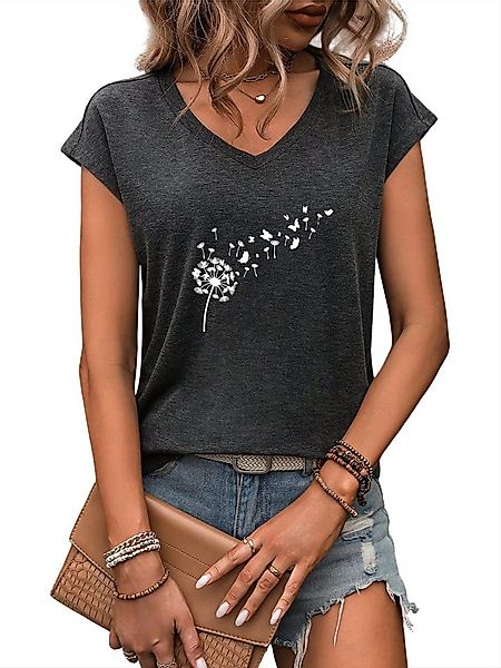PYLIKE V-Shirt Damen bequemes Elegant Ärmellos Tanktop Locker Löwenzahn Pri günstig online kaufen