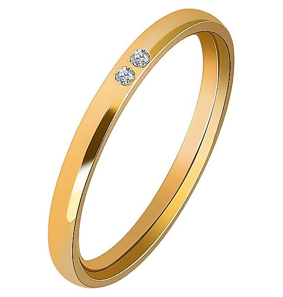AKZENT Fingerring Silva Edelstahl gold Damen, Damen Ring günstig online kaufen