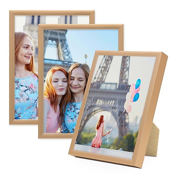 PHOTOLINI Bilderrahmen 3er Set Aluminium Modern günstig online kaufen