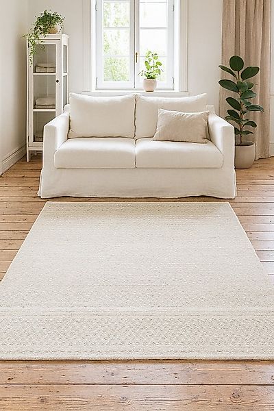 Wohnando Teppich MY-RUG Teppich Nordic Wool,90x60,Natur-Weiß aus Wolle&Baum günstig online kaufen