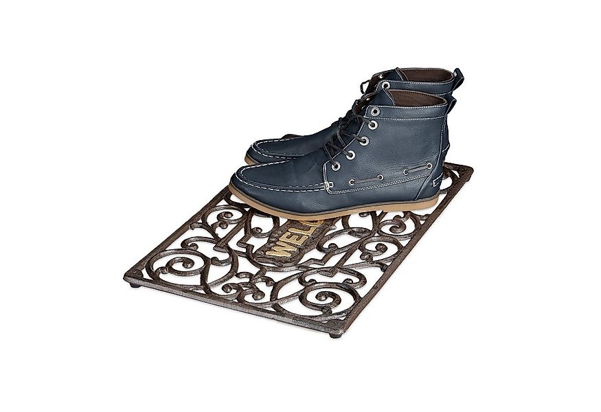 relaxdays Fußmatte Fußabtreter Gusseisen, Höhe: 20 mm, B günstig online kaufen