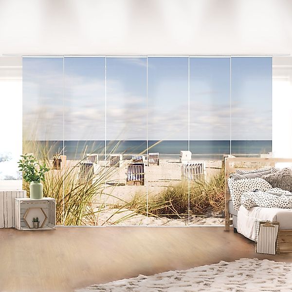 Bilderdepot24 Schiebegardine modern Flächenvorhang blickdicht Ostsee günstig online kaufen