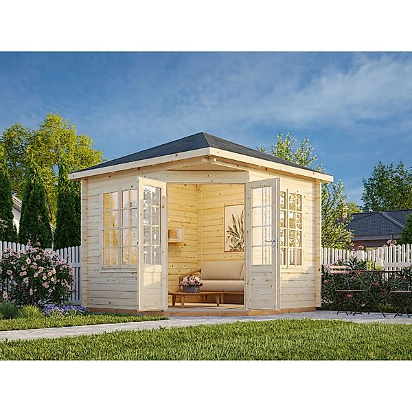 Palmako Holz-Pavillon Melanie klar tauchgrundiert BxT: 280 cm x 280 cm günstig online kaufen