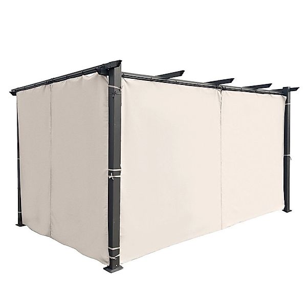 Jet-Line Seitenvorhang Beige für Pavillon Luxor 2 Stück je ca 4 Meter günstig online kaufen