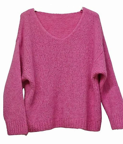 Charis Moda V-Ausschnitt-Pullover Pullover gerader Schnitt V-Ausschnitt günstig online kaufen