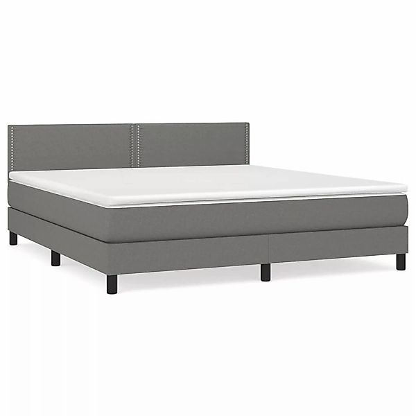 vidaXL Boxspringbett mit Matratze Dunkelgrau 160x200 cm Stoff1398000 günstig online kaufen