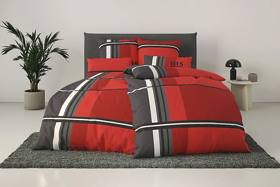 H.I.S Bettwäsche "Cassia" 2 tlg. in sportlichem Karo Design,Bettwäsche aus günstig online kaufen
