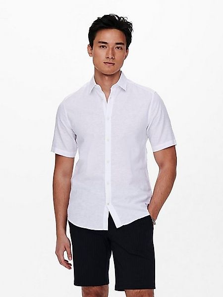 ONLY & SONS Kurzarmhemd Kurzarm Slim Fit Hemdkragen ONSCAIDEN LIFE SS SOLID günstig online kaufen
