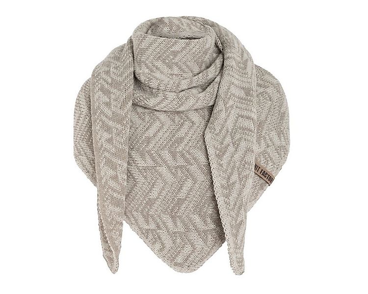 Knit Factory Strickschal Josh Dreiecksschal Beige/Iced Clay, (1-St), Schal günstig online kaufen