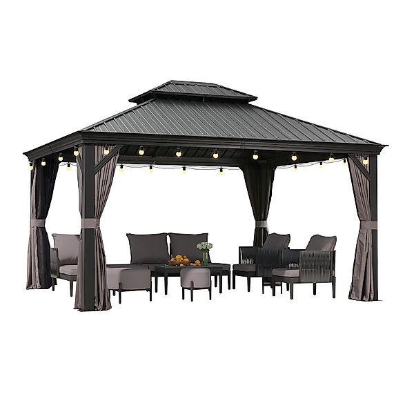 PURPLE LEAF Pavillon Hardtop Aluminium Pergola günstig online kaufen
