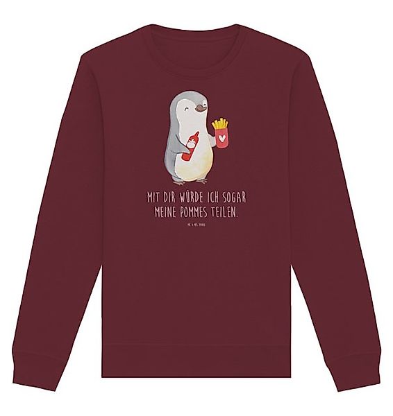 Mr. & Mrs. Panda Longpullover Größe M Pinguin Pommes - Burgundy - Geschenk, günstig online kaufen