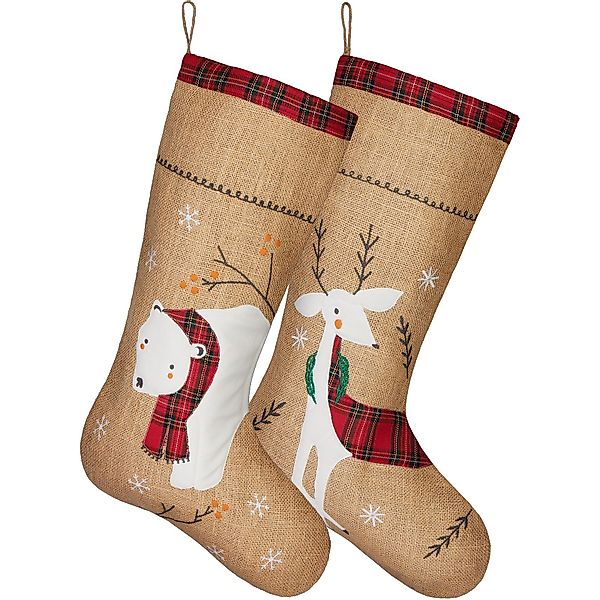 BRUBAKER Nikolausstiefel 2er Set Weihnachtsstrumpf zum günstig online kaufen