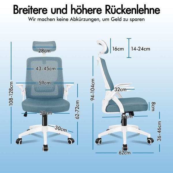 ALFORDSON Bürostuhl mit S-Kurven-Design und hochwertigen günstig online kaufen