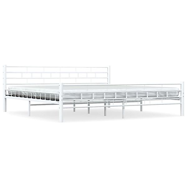 vidaXL Bettgestell Weiß Metall 180x200 cm619062 günstig online kaufen
