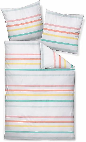 Janine Janine Mako-Satin Bettwäsche J. D. 87101 multicolor Größe:  200x220 günstig online kaufen