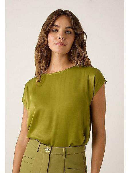 MORE&MORE Kurzarmshirt Shirtbluse Materialmix günstig online kaufen