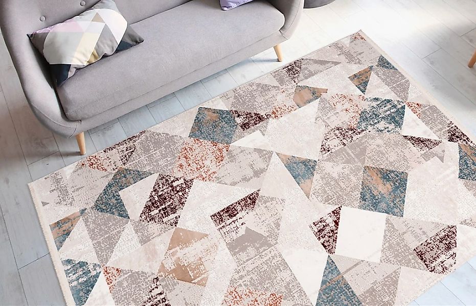 calo-deluxe Teppich "Miran 125" rechteckig 12 mm Höhe Vintage Design, mit F günstig online kaufen