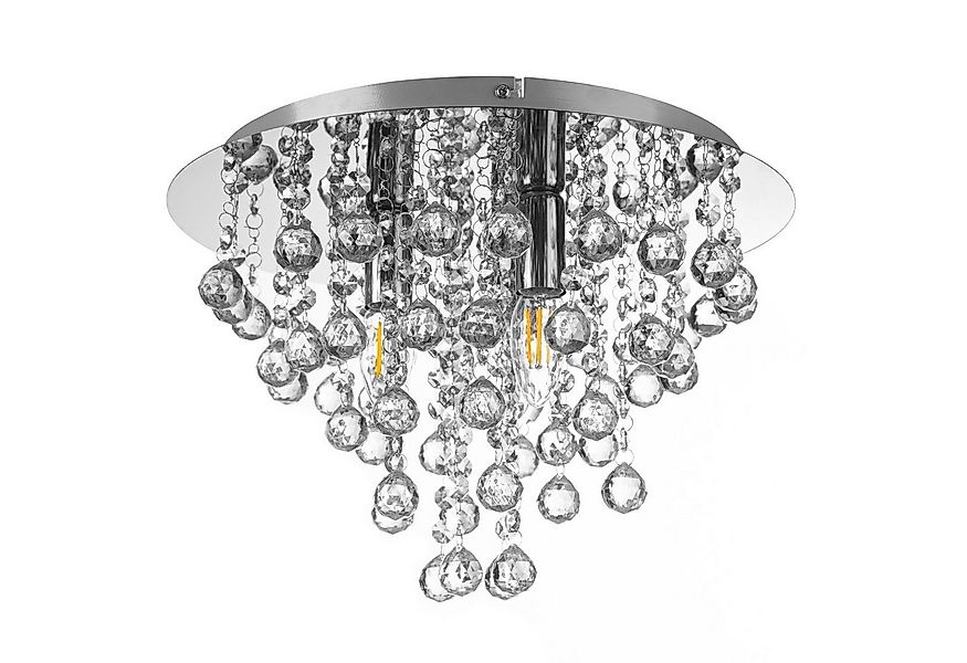 NOWA Deckenleuchte Deckenleuchte Silber 3-flammig LONDON, ohne Leuchtmittel günstig online kaufen