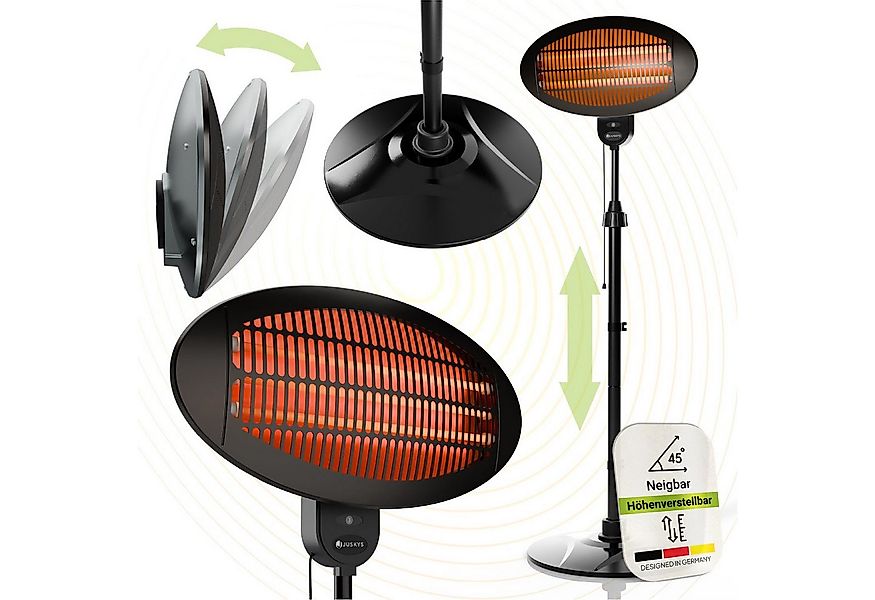 Juskys Infrarotstrahler, 2000 W, 3 Stufen, höhenverstellbar mit Kippschutz, günstig online kaufen