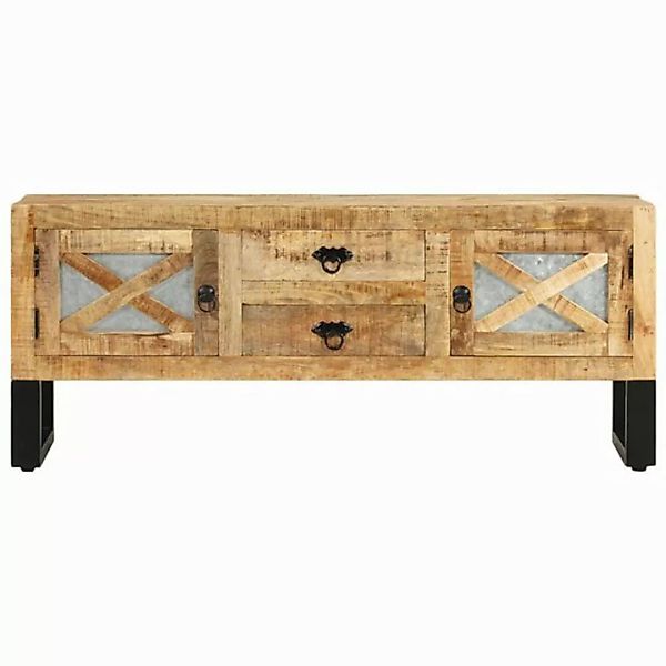 vidaXL TV-Schrank TV-Schrank 110x30x45 cm Raues Mangoholz Lowboard günstig online kaufen