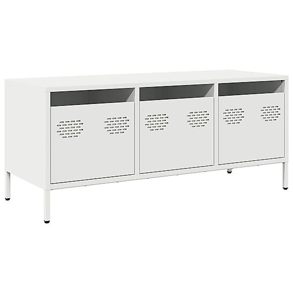 vidaXL TV-Schrank Weiß 101,5x39x43,5 cm Kaltgewalzter Stahl 851231 günstig online kaufen