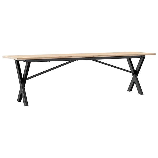 vidaXL Couchtisch X-Gestell 160x40x45 cm Massivholz Kiefer & Gusseisen günstig online kaufen