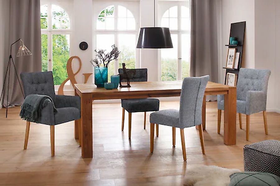 Home affaire Polsterstuhl »Queen« (Set) 2 Stk.Esszimmerstuhl mit Knopfheftu günstig online kaufen