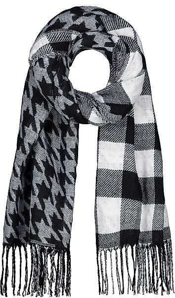 Monari Modeschal schwarz gemustert, Flauschiger Schal günstig online kaufen
