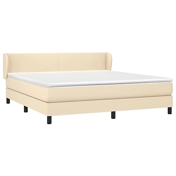 vidaXL Boxspringbett mit Matratze Creme 180x200 cm Stoff 3126106 günstig online kaufen