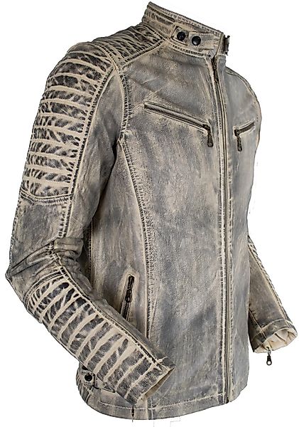 MDM Bikerjacke Herren Lamm Nappa Lederjacke günstig online kaufen