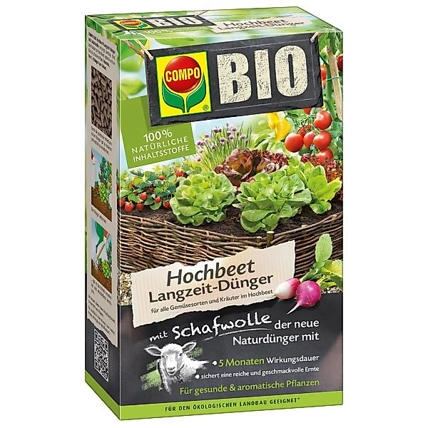 Compo Bio Hochbeet Langzeit-Dünger mit Schafwolle 750 g günstig online kaufen