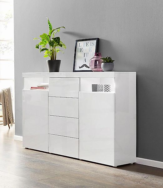 borchardt Möbel Highboard "Kapstadt mit Push-to-open-Funktion, Hochglanzdek günstig online kaufen