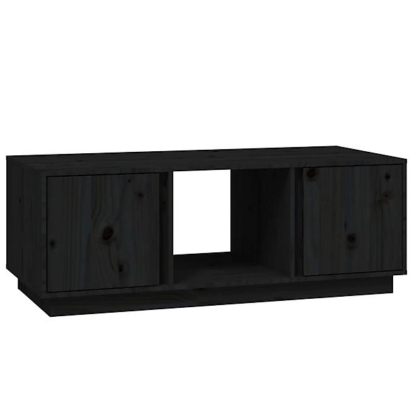vidaXL Couchtisch Schwarz 110x50x40 cm Massivholz Kiefer Modell 2 günstig online kaufen
