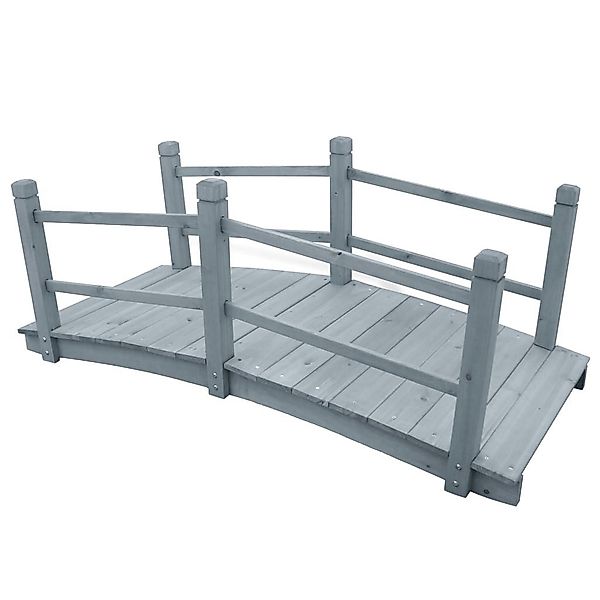 vidaXL Zierbrücke Gartenbrücke Grau 140x60x56 cm günstig online kaufen