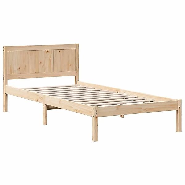 vidaXL Bettgestell Braun 90 x 190 cm Massivholz Kiefer 872212 günstig online kaufen