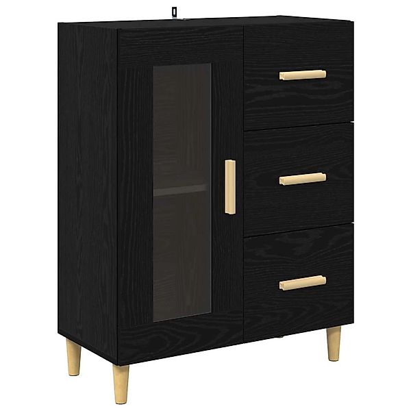 vidaXL Sideboard Schwarz Eichen-Optik 69,5 x 34 x 90 cm Holzwerkstoff 88083 günstig online kaufen