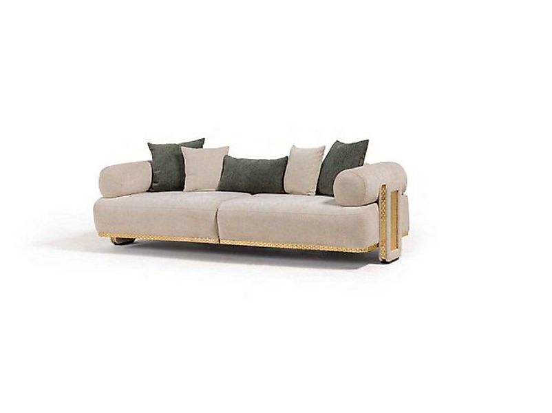 Xlmoebel 3-Sitzer Designer-Sofa in Weiß Luxuriöse Wohnzimmer-Couch Moderner günstig online kaufen