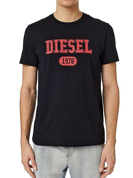Diesel Rundhalsshirt Slim Fit Organic Logo günstig online kaufen