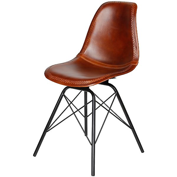 Casa Moro Esszimmerstuhl Lederstuhl Braun Schalenstuhl günstig online kaufen