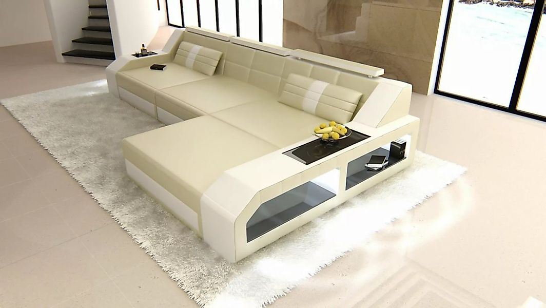 Sofa Dreams Ecksofa Ledercouch Sofa Leder Arezzo L Form Ledersofa, Couch, m günstig online kaufen