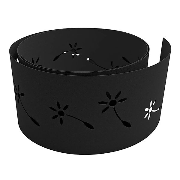 zaunzu Sichtschutz Premium Dekor Pusteblume Lasermuster Schwarz 2,55m günstig online kaufen