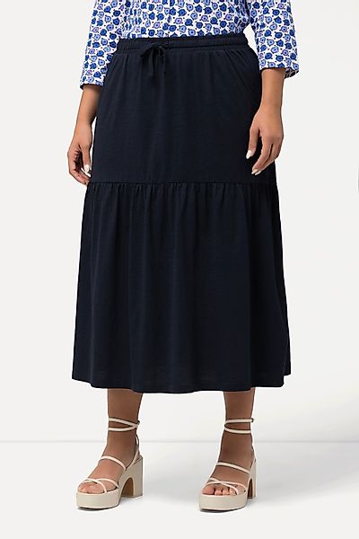 Ulla Popken Maxirock Jerseyrock Struktur A-Linie günstig online kaufen