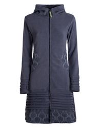 Vishes Kapuzenfleecejacke Damen Kapuzenjacke lang Fleece günstig online kaufen