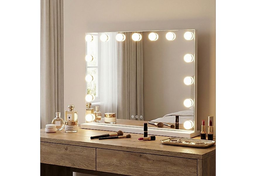 COSTWAY Schminkspiegel (1-St), Hollywood Spiegel mit Licht, 3 Lichtfarben, günstig online kaufen