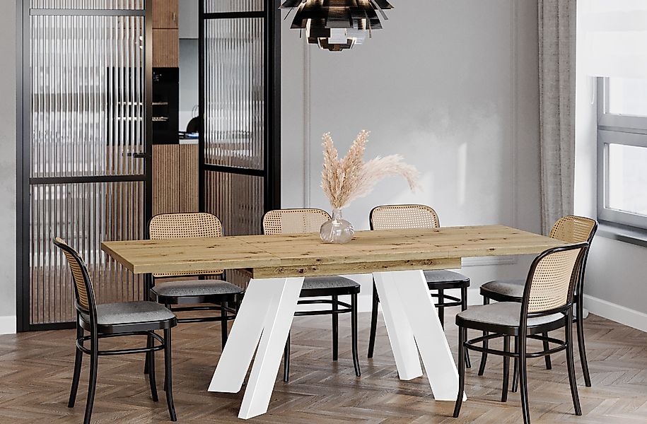 Endo-Moebel Esstisch "Coso White" 130-210cm ausziehbar, günstig online kaufen